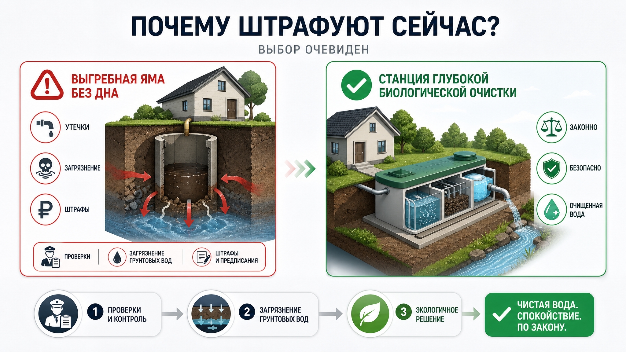 Штраф за септик без дна