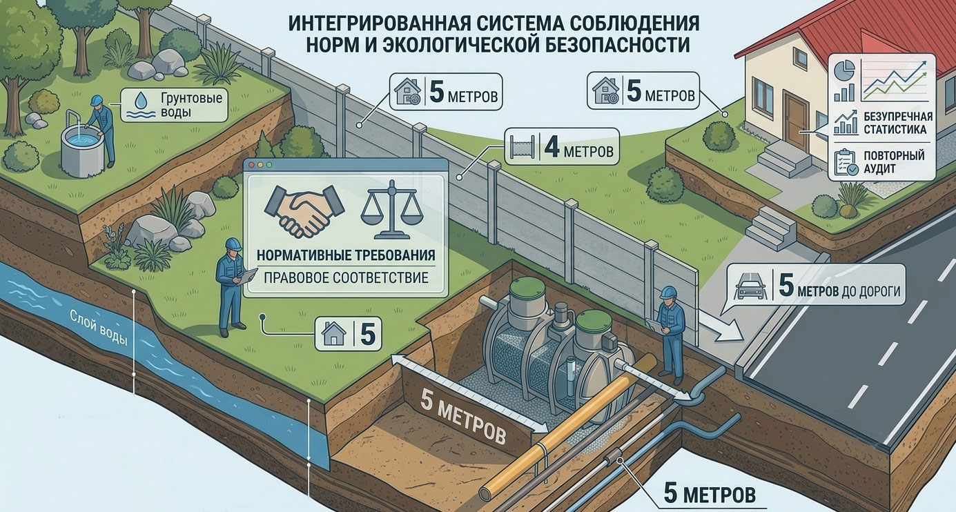 Законодательство и экология: установка септиков по нормам СНиП и ВК РФ