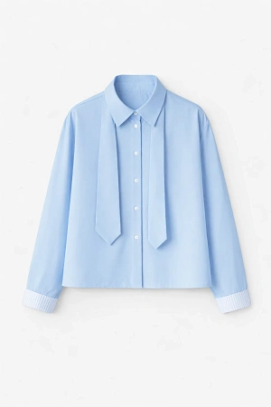 Рубашка с длинным рукавом и передним карманом